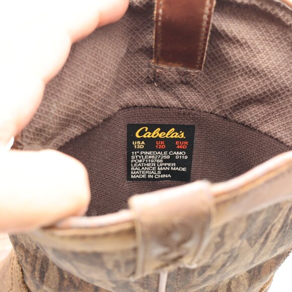 Cabela's Pinedale Square Toe Western Work Boots Men's Size 13 D Camo - Picture 3 of 9